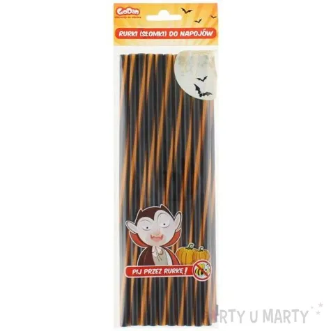 slomki proste twister grube pomaranczowo czarne godan 8mm 24 cm 20 szt
