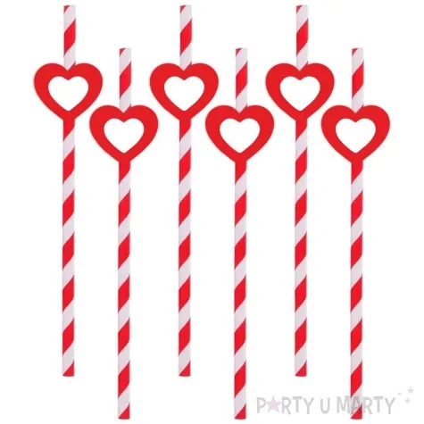 slomki serca ko bialo czerwone 19 5 cm 6 szt