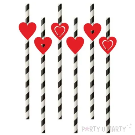 slomki serca mix 19 5 cm czarne w paski 6 szt