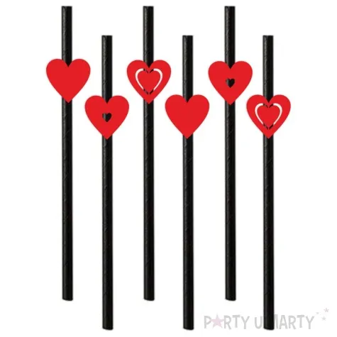 slomki serca mix czerwone 19 5 cm czarne 6 szt