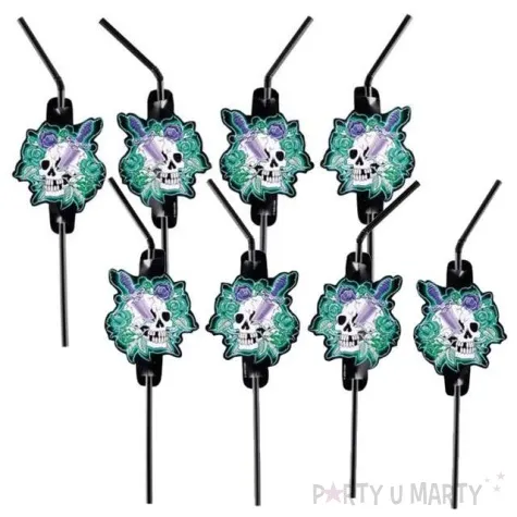 slomki skull party amscan 8 szt