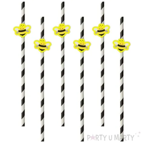 slomki sloneczne pszczolki 19 5 cm zolte w paski 6 szt