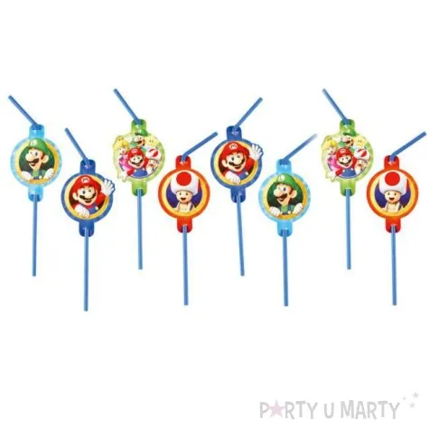 slomki super mario amscan 24 cm 8 szt