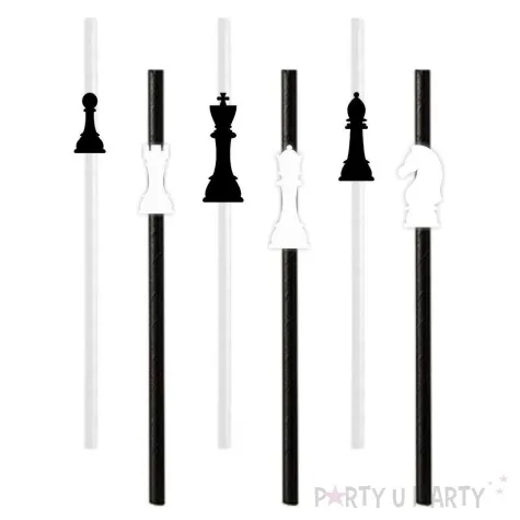 slomki szachy czarno biale 19 5 cm 6 szt