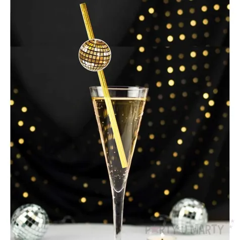 slomki szampanski nowy rok zloto czarne 19 5 cm 6 szt