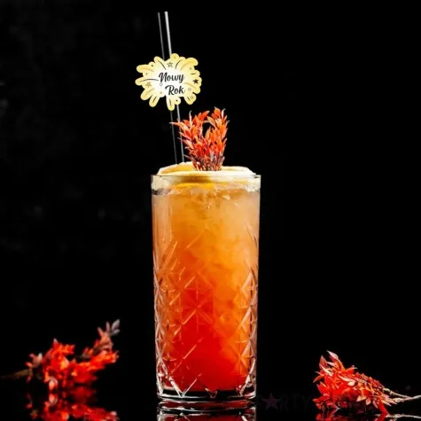 slomki szampanski nowy rok zloto czarne 19 5 cm 6 szt