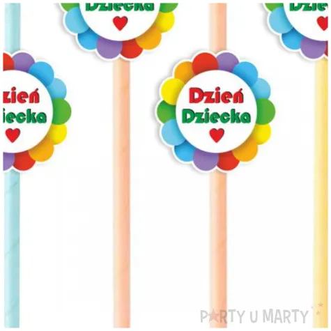 slomki teczowy dzien dziecka pastelowe 6 szt