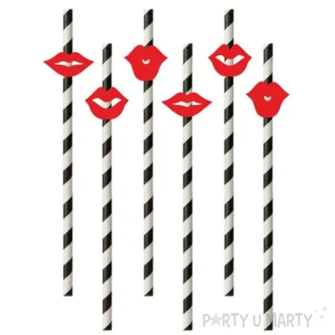 slomki usta mix 19 5 cm czarne w paski 6 szt