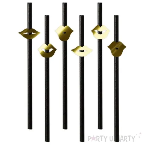 slomki usta mix zlote 19 5 cm czarne 6 szt