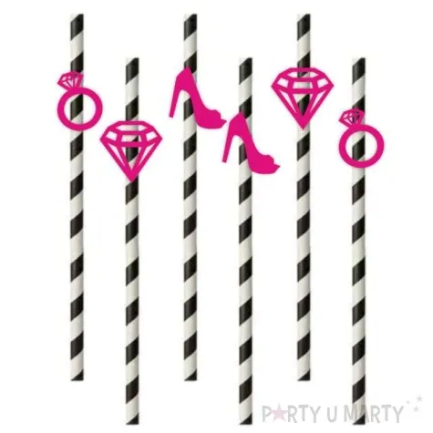 slomki wieczor panienski mix fuksja 19 5 cm 6 szt