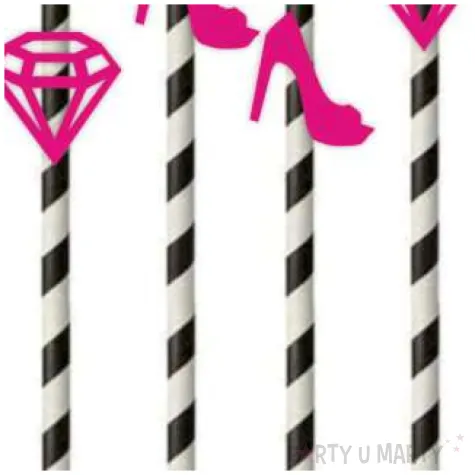 slomki wieczor panienski mix fuksja 19 5 cm 6 szt