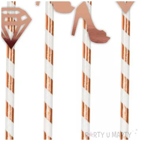 slomki wieczor panienski mix rose gold metalik 19 5 cm 6 szt