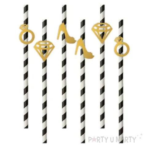 slomki wieczor panienski mix zloty 19 5 cm 6 szt