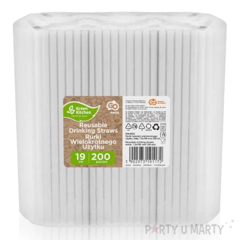 slomki wielorazowe klasyczne bialy godan 19 cm 200 szt