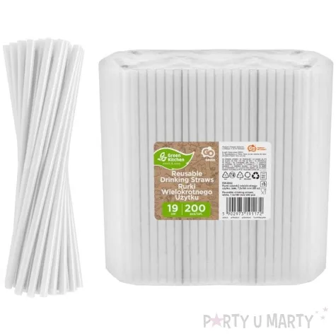 slomki wielorazowe klasyczne bialy godan 19 cm 200 szt