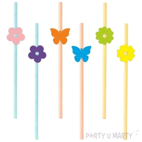 slomki wiosna kwiatki i motylki mix 19 5 cm 6 szt