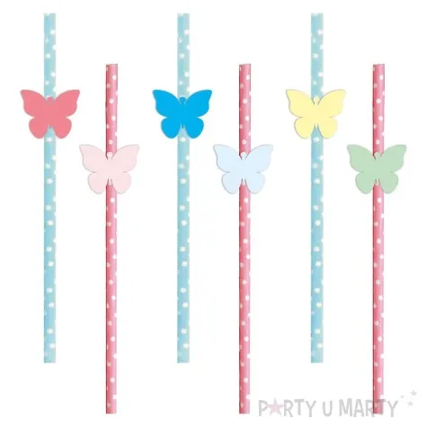 slomki wiosna motylki mix pastel 19 5 cm 6 szt