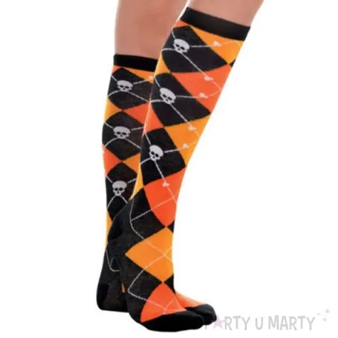 smieszne skarpety czaszki amscan