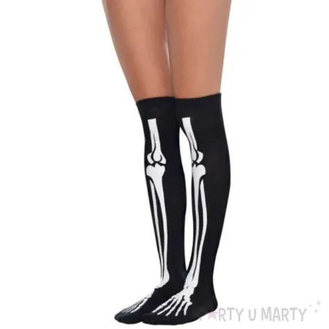 smieszne skarpety kosci szkieletu czarne amscan