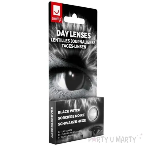 soczewki kolorowe czarownica czarne smiffys jednodniowe