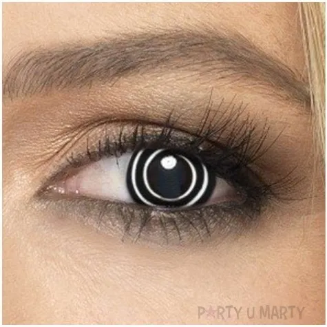 soczewki kolorowe hipnotyczne czarne smiffys jednodniowe