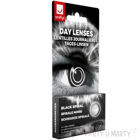 soczewki kolorowe hipnotyczne czarne smiffys jednodniowe