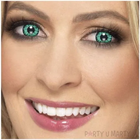 soczewki kolorowe jaszczurze oko zielone smiffys jednodniowe