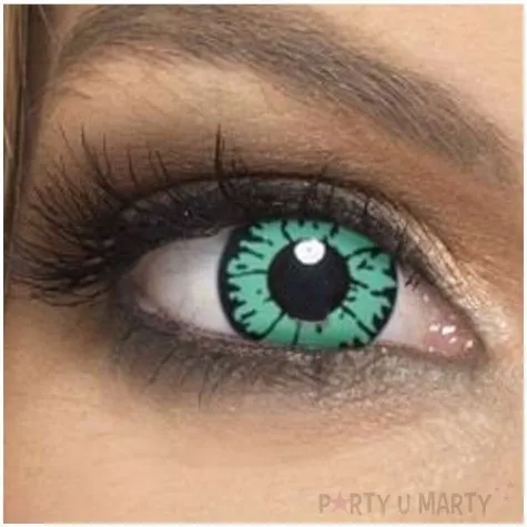 soczewki kolorowe jaszczurze oko zielone smiffys jednodniowe