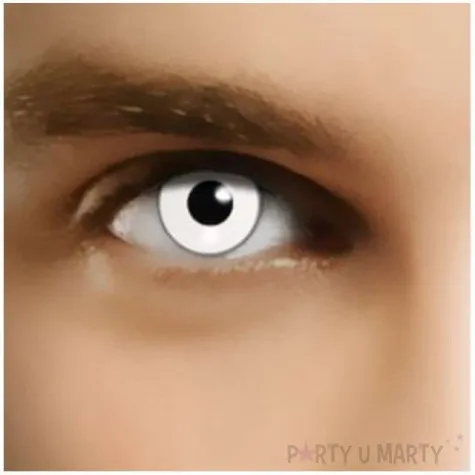 soczewki kolorowe manson biale smiffys jednodniowe