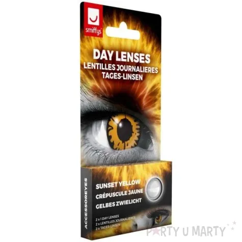 soczewki kolorowe zachod slonca zolte smiffys jednodniowe