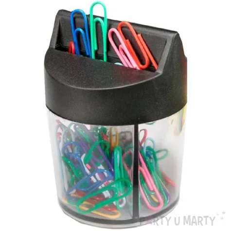 spinacze w pudelku magnetycznym kolorowe titanum 28 mm 100 szt