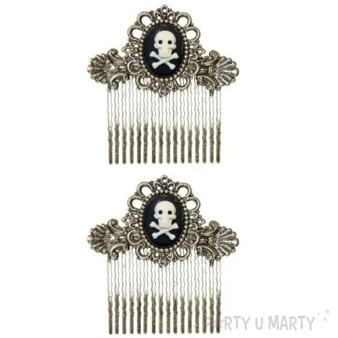 spinka do wlosow czaszka i kosci widmann 2 szt