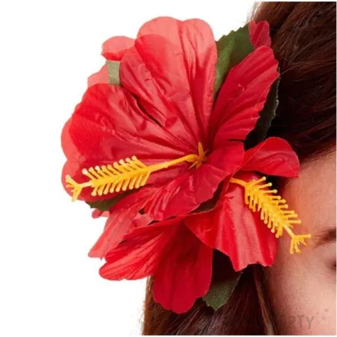 spinka do wlosow kwiaty hibiskus czerwony smiffys