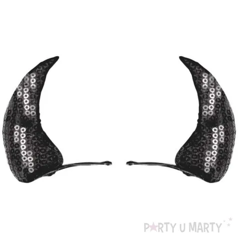 spinka do wlosow rogi diabla cekinowe czarny widmann 2 szt