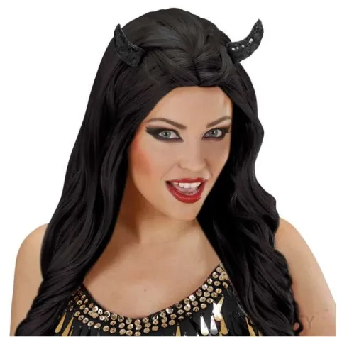 spinka do wlosow rogi diabla cekinowe czarny widmann 2 szt