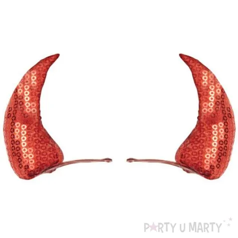spinka do wlosow rogi diabla cekinowe czerwony widmann 2 szt