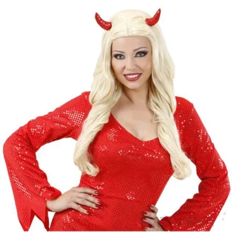 spinka do wlosow rogi diabla cekinowe czerwony widmann 2 szt