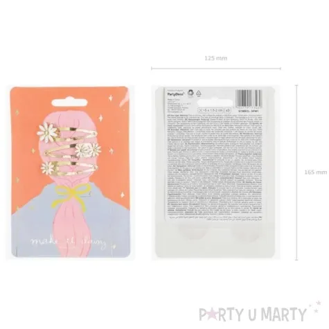 spinki do wlosow stokrotki partydeco 3 szt