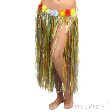 spodnica hawajska classic z kwiatami mix guirca 75 cm