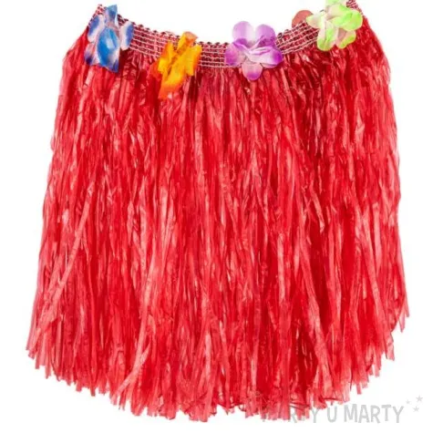 spodnica hawajska czerwona partypal 40 cm