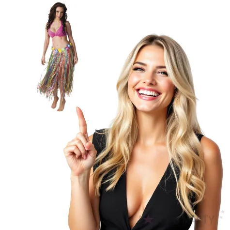 spodnica hawajska kolorowa boland 80 cm