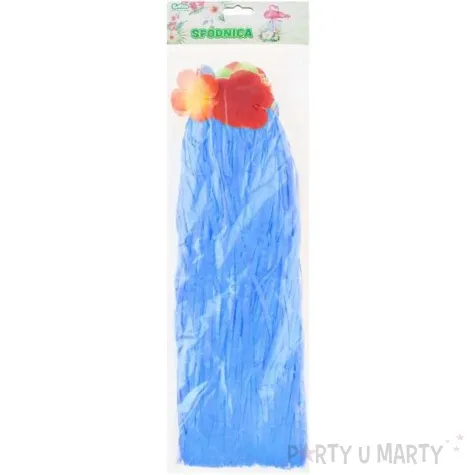 spodnica hawajska krotka niebieska godan 40 cm