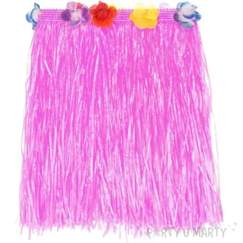 spodnica hawajska krotka rozowa godan 40 cm