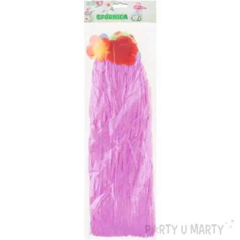 spodnica hawajska krotka rozowa godan 40 cm