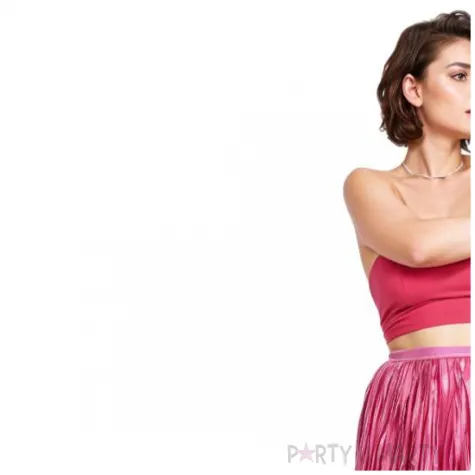 spodnica rafia hawajska rozowy partydeco 77 cm