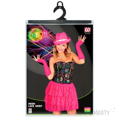 spodniczka koronkowa lata 80 rozowy widmann