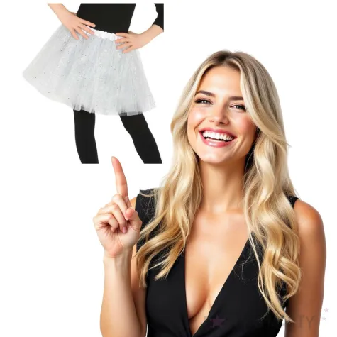 spodniczka tutu classic shine biala guirca 31 cm