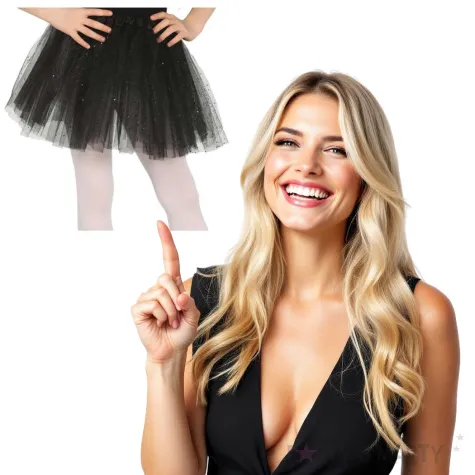 spodniczka tutu classic shine czarna guirca 31 cm