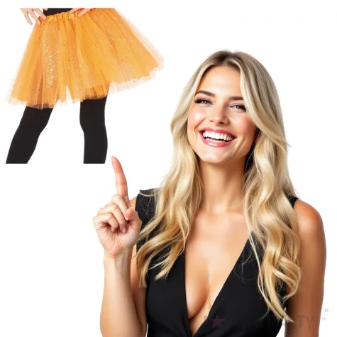 spodniczka tutu classic shine pomaranczowa guirca 31 cm