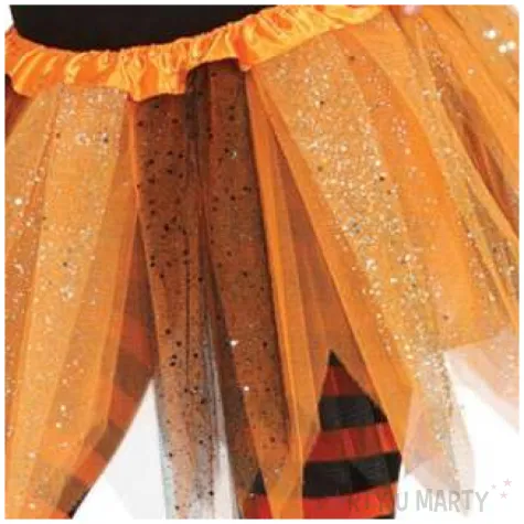 spodniczka tutu classic shine pomaranczowo czarna guirca 31 cm